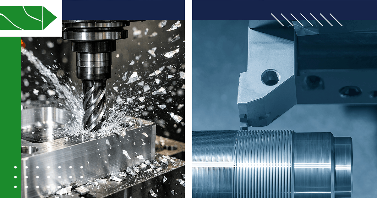 Diferencias entre torno y fresadora CNC en maquinado de piezas metálicas